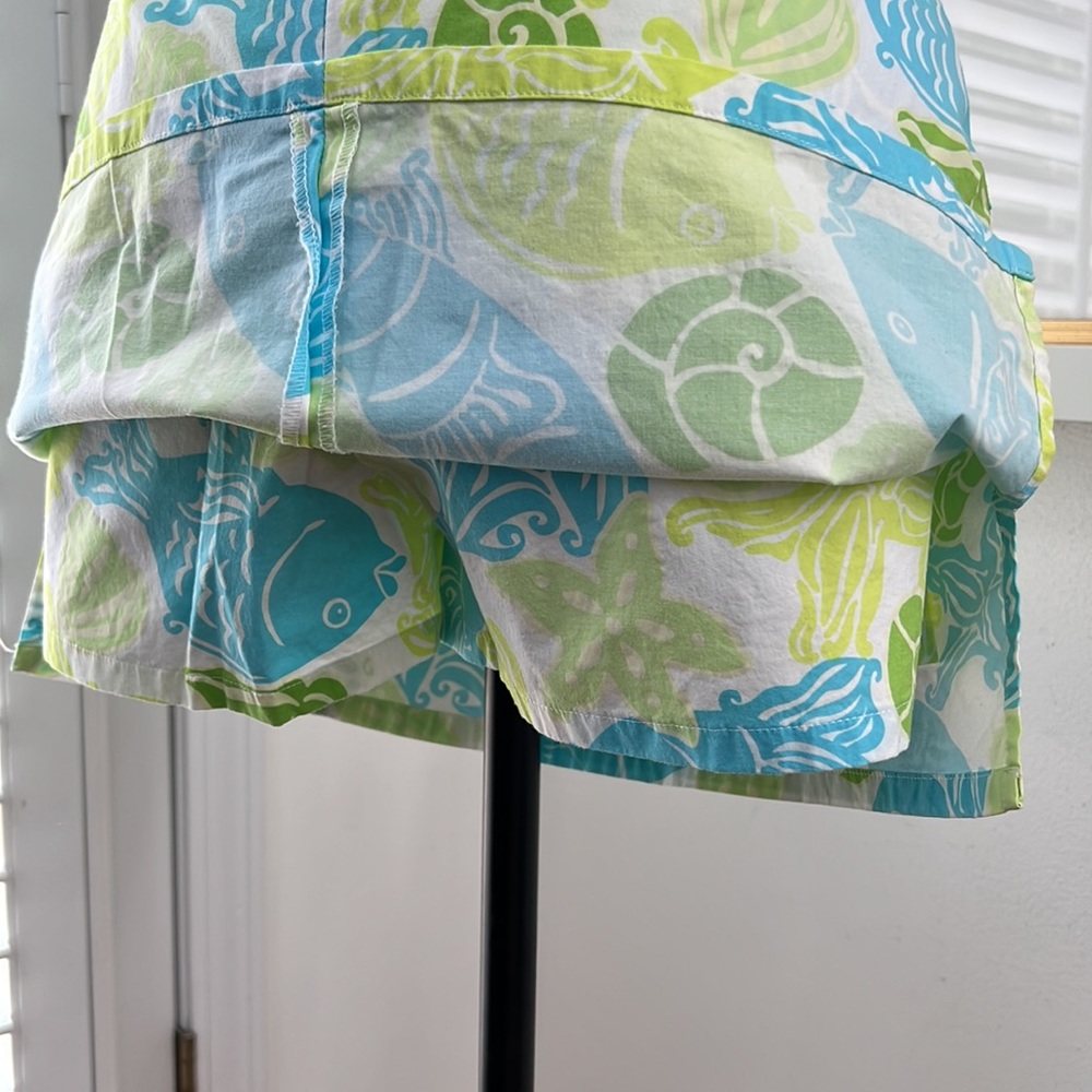 Lilly Pulitzer Clearwater Neon Fish & Sealife Print Mini Skort, Size 8 - Picture 7 of 11
